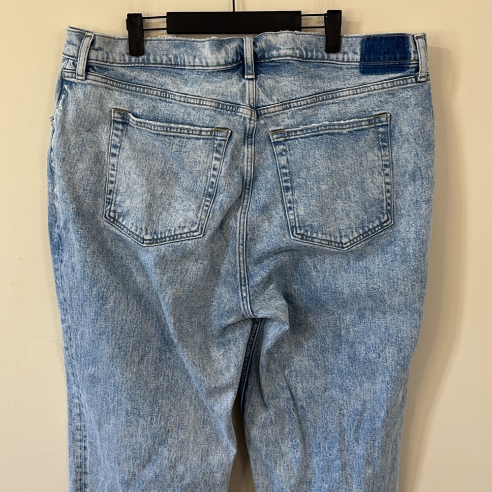 Abercrombie & Fitch The 90s Straight Ultra High Rise Denim Jeans Size 20 SHORT - Picture 7 of 10